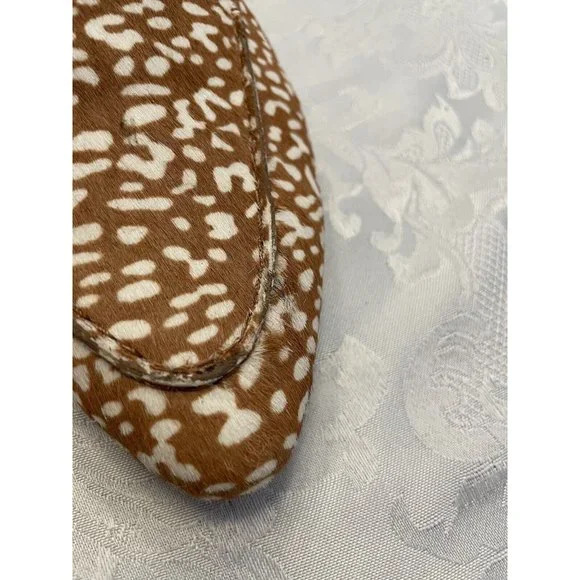 Madewell Size 7.5 The Frances Skimmer Mule In Mini Leopard Calf Hair Shoe - Picture 5 of 11